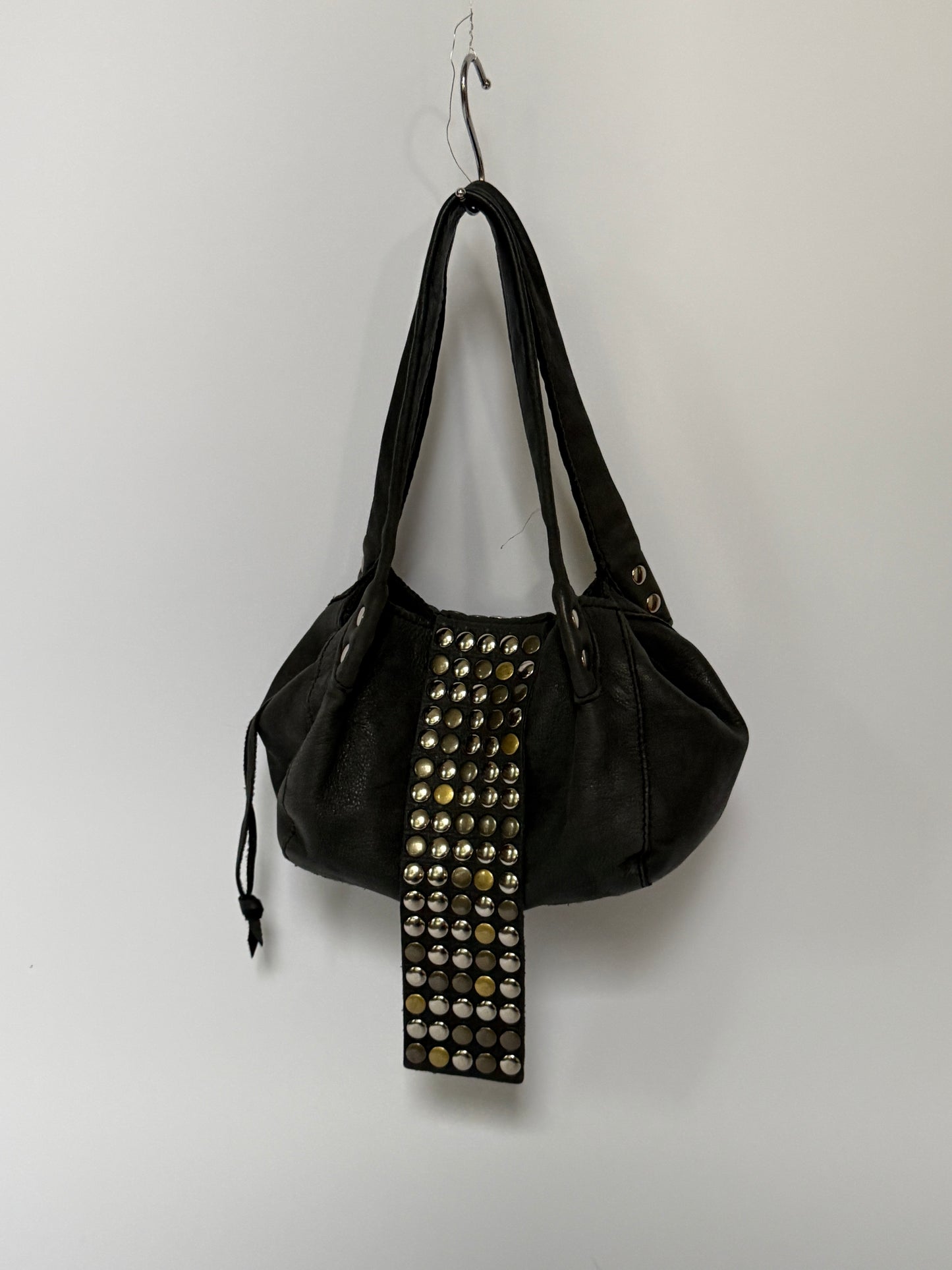 Black Hobo Mix Metal Studded Bag — Mini