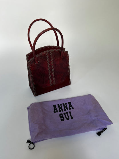 Red Python and Pony Hair Bag