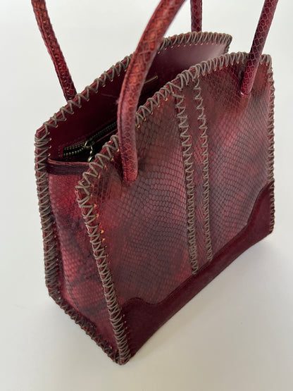Red Python and Pony Hair Bag
