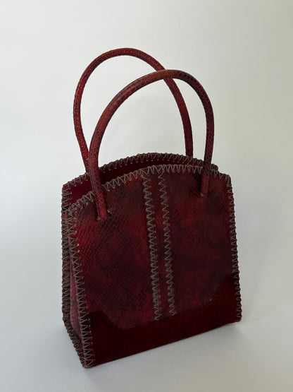 Red Python and Pony Hair Bag