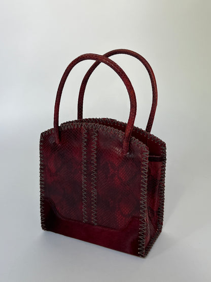 Red Python and Pony Hair Bag
