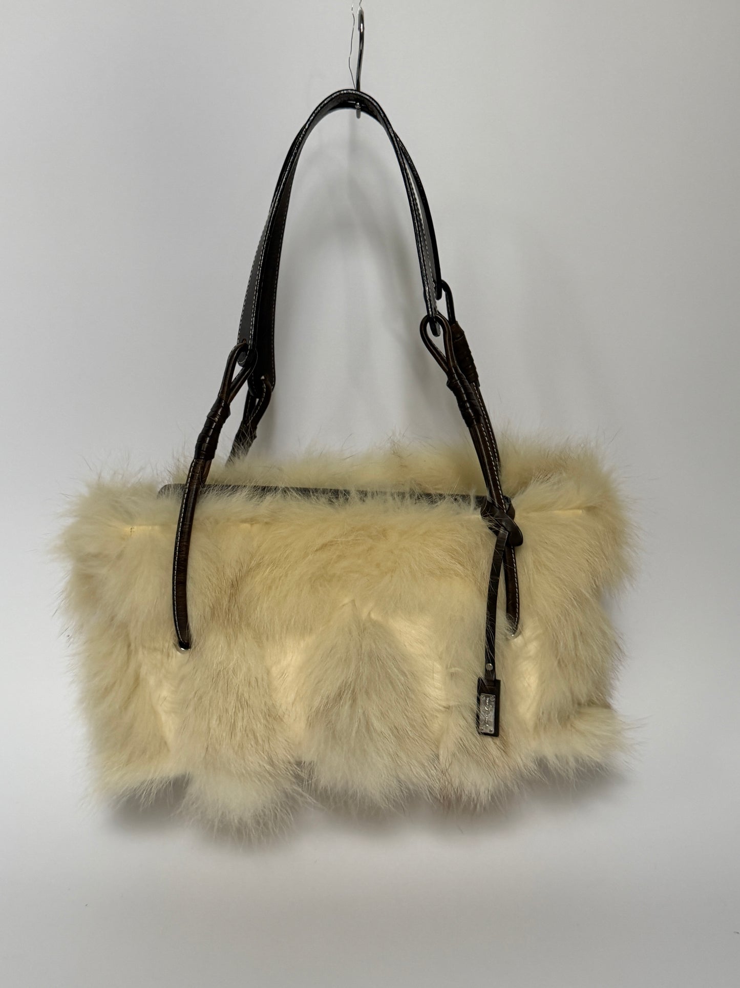 Vintage Ginza Kanematsu (Japan) Fox Fur Leather Bag