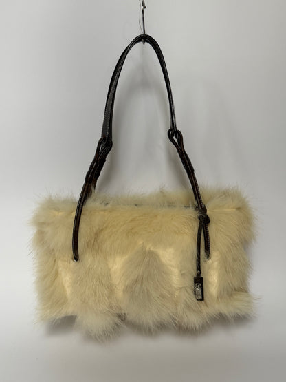 Vintage Ginza Kanematsu (Japan) Fox Fur Leather Bag
