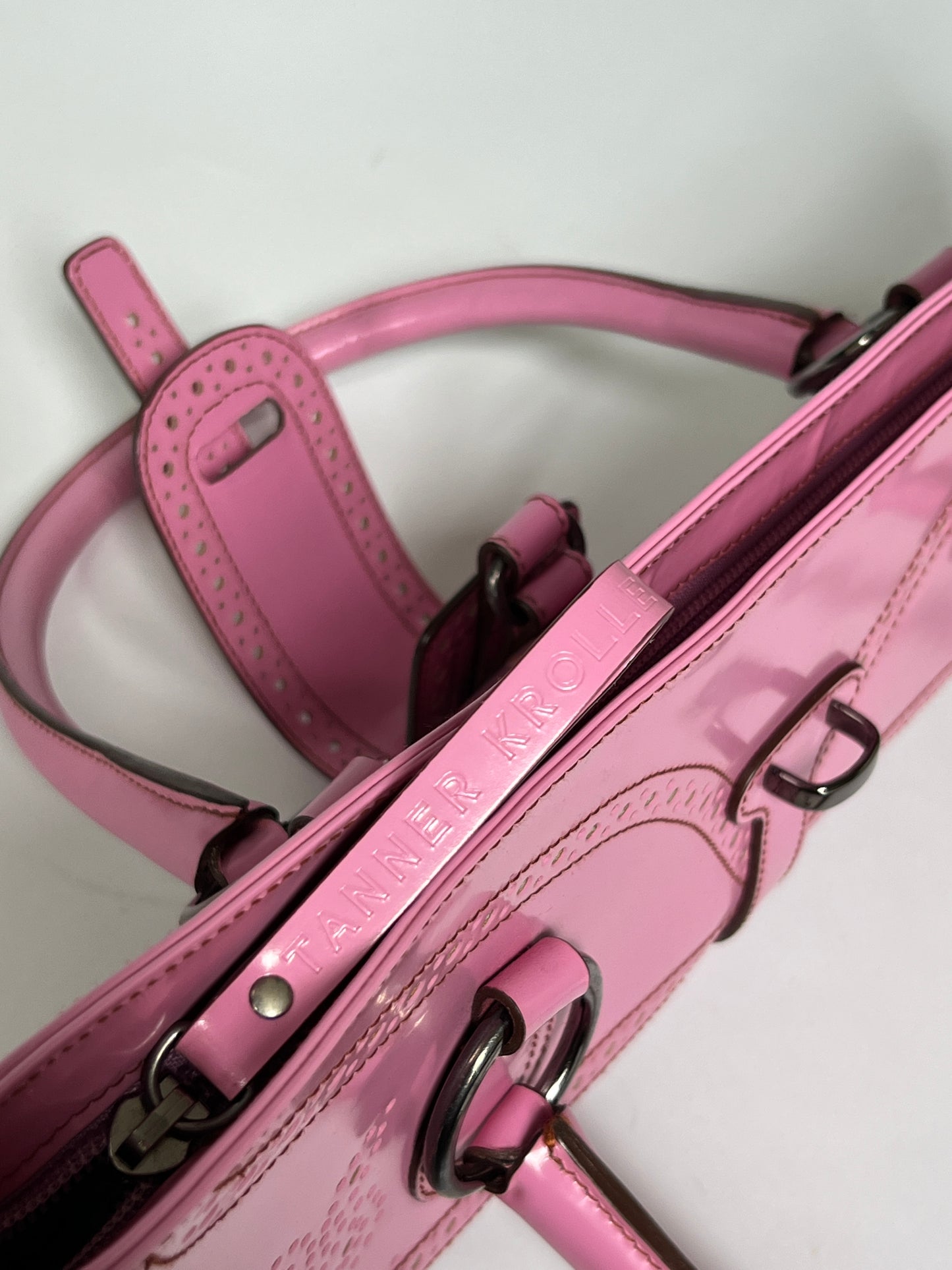 Y2K Pink Leather and Suede Bag