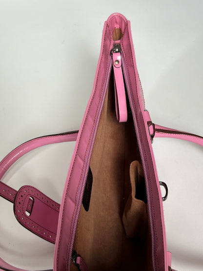 Y2K Pink Leather and Suede Bag