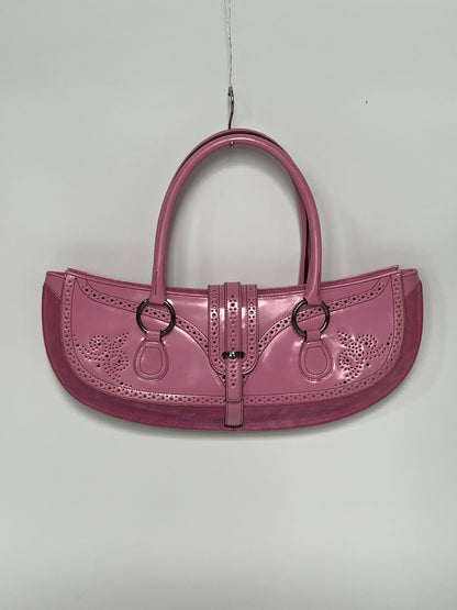 Y2K Pink Leather and Suede Bag