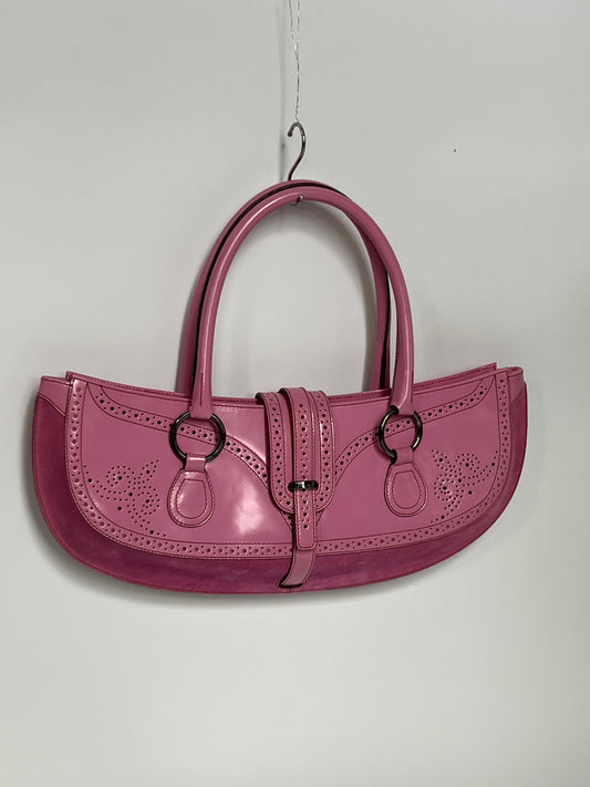 Y2K Pink Leather and Suede Bag