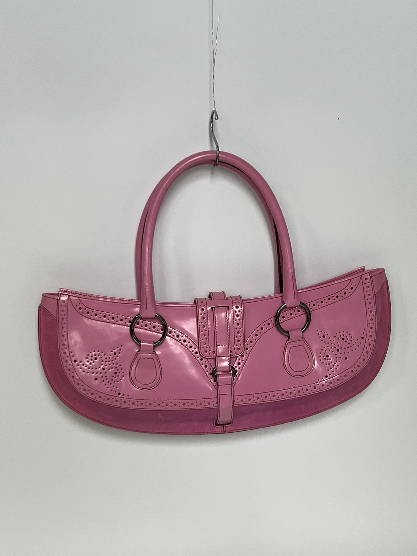 Y2K Pink Leather and Suede Bag