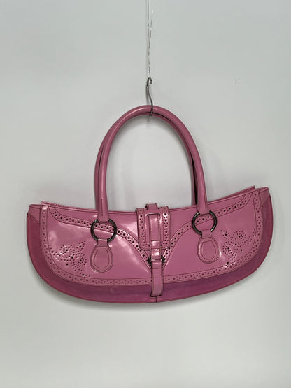 Y2K Pink Leather and Suede Bag