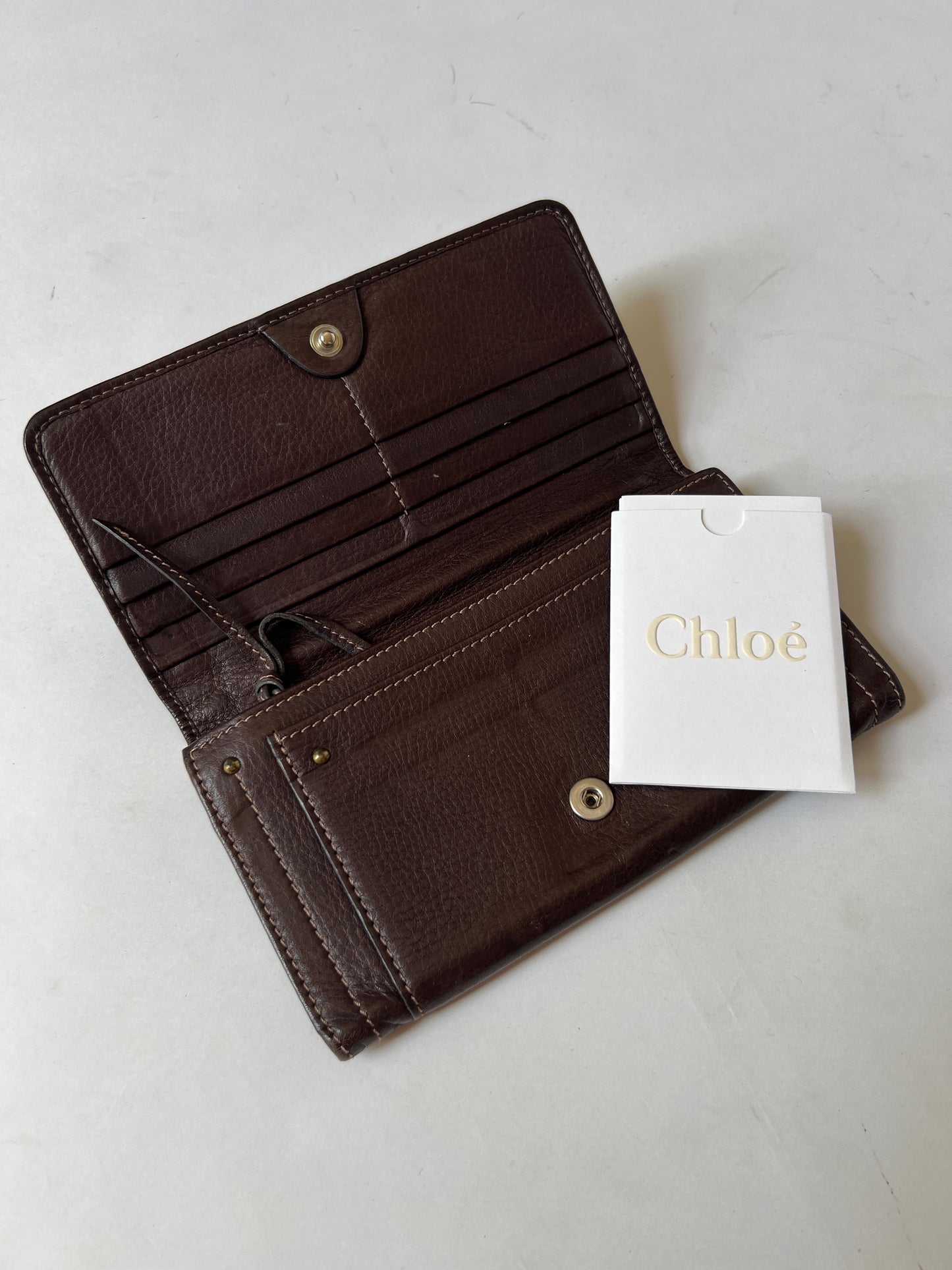 Chloé Paddington Choc Brown Leather Wallet with Padlock