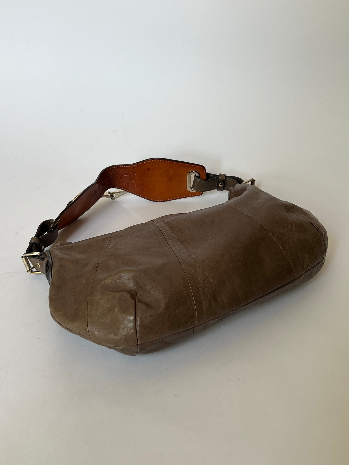 Russet Leather Horsebit Shoulder Bag