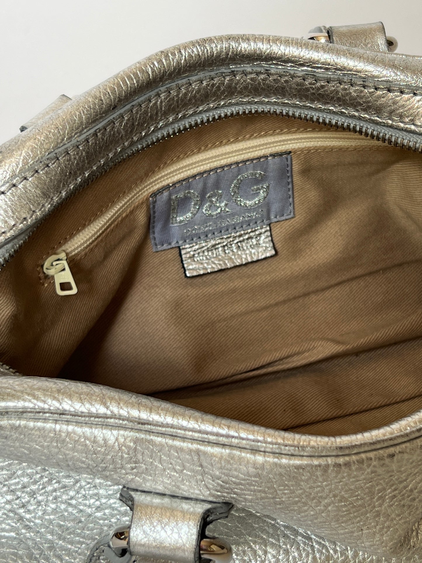 D&G Metallic Leather Mini Bag — Early 2000s