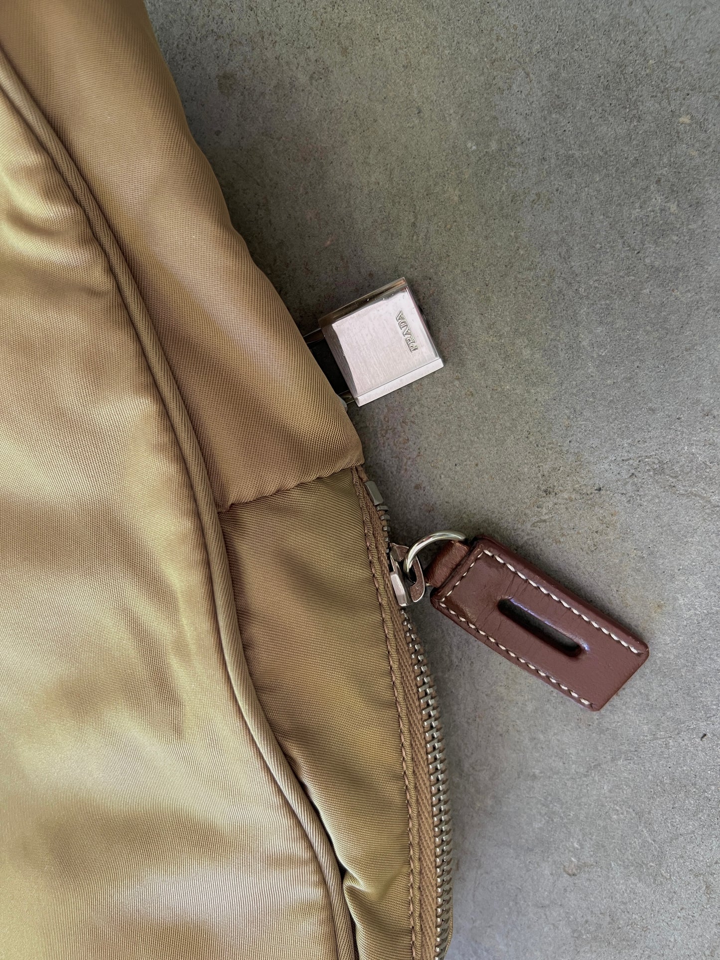 Prada Tessuto Nylon Lock & Key Shoulder Bag