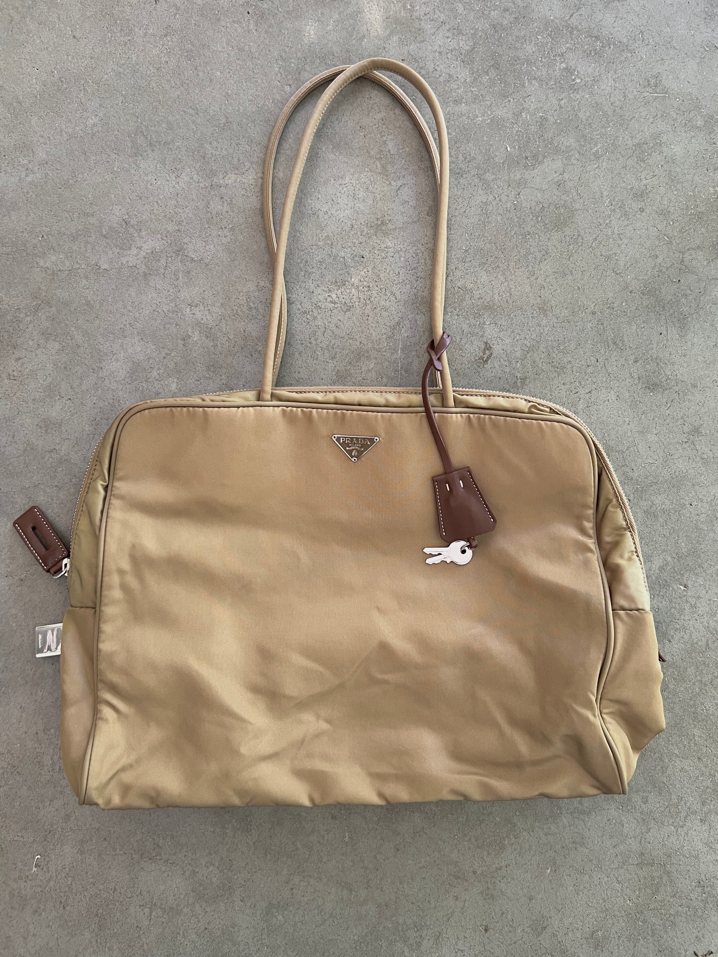 Prada Tessuto Nylon Lock & Key Shoulder Bag