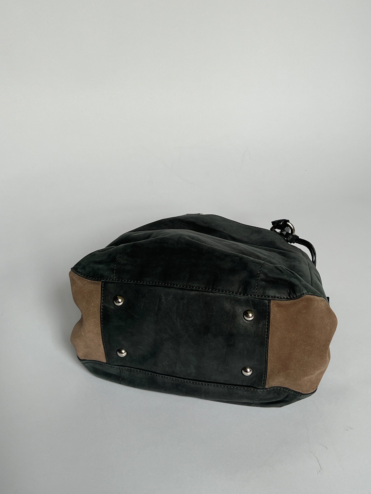 Furla Suede Leather Studded Bag