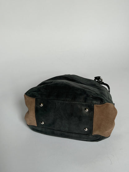 Furla Suede Leather Studded Bag
