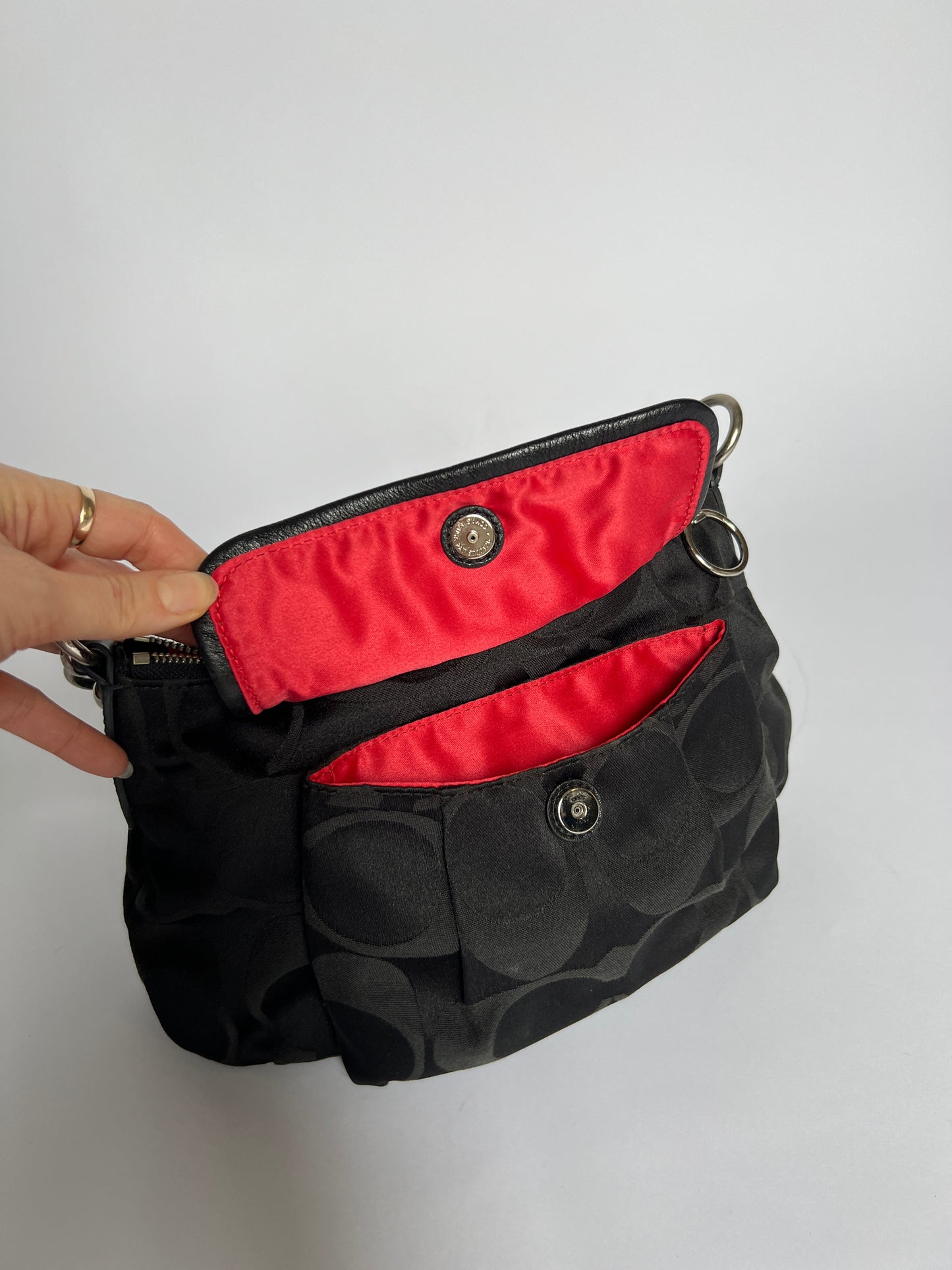 Coach Signature Hobo Poppy Shoulder Bag