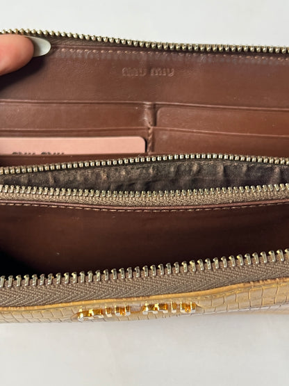 Miu Miu Python Zip-Around Wallet