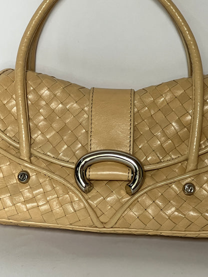 Francesco Biasia Woven Leather Top Handle Bag
