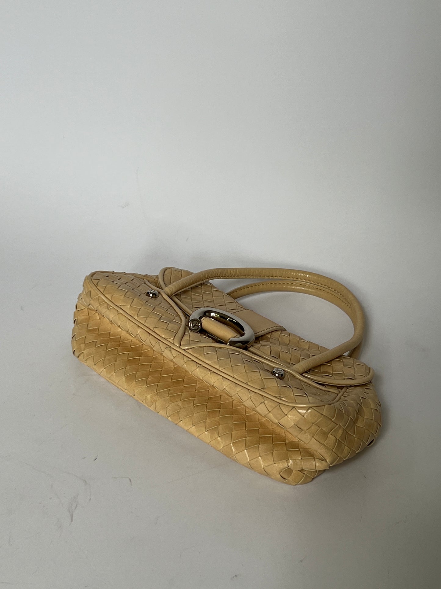 Francesco Biasia Woven Leather Top Handle Bag