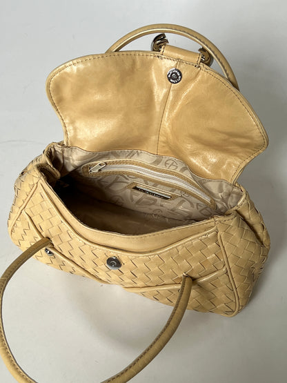 Francesco Biasia Woven Leather Top Handle Bag