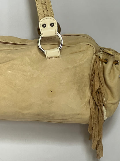 Italian Leather Fringe Shoulder Bag