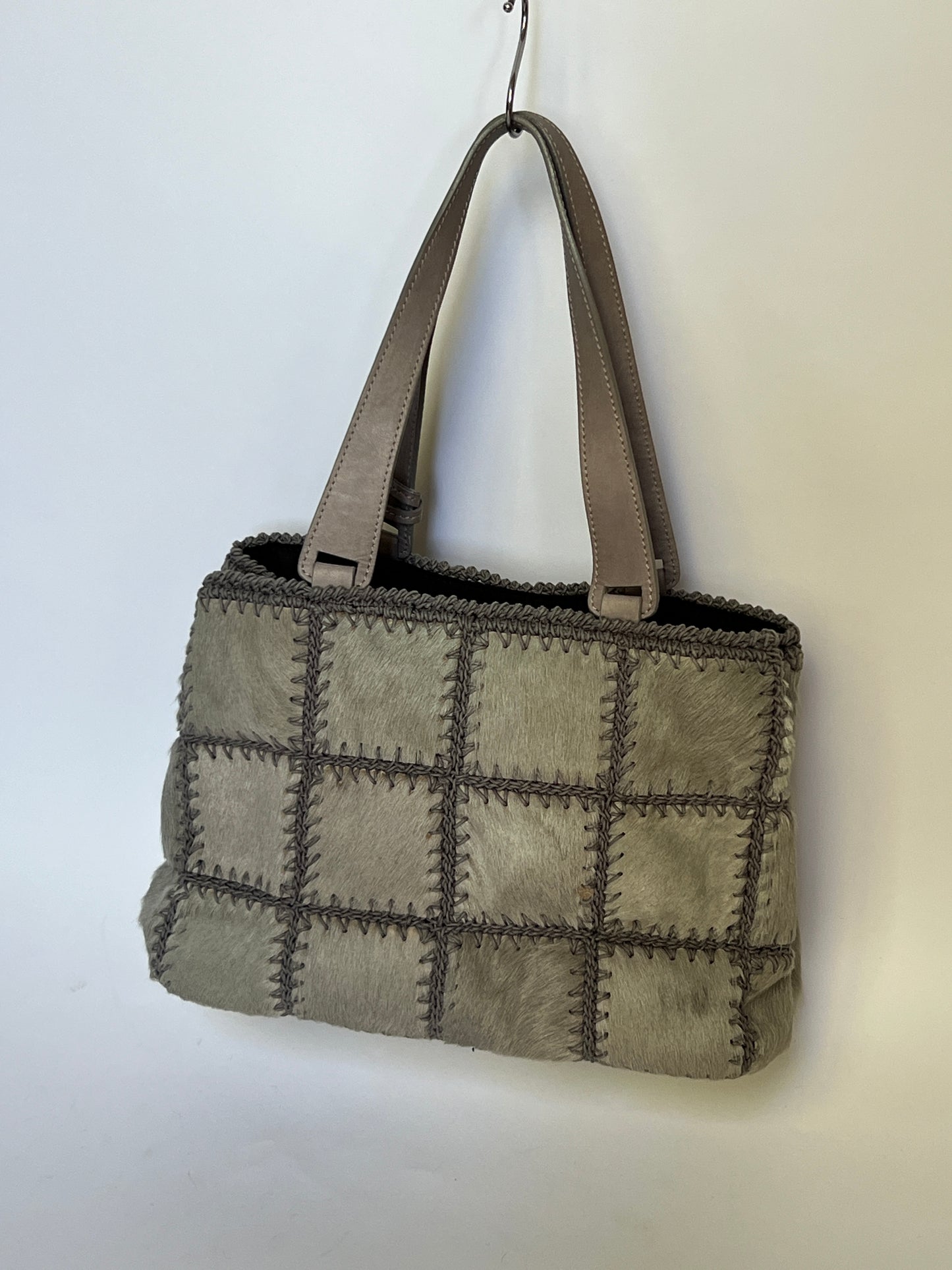 Roberto Pancani Pony Hair Patchwork Tote