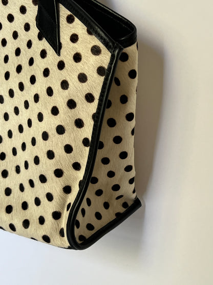 Furla Pony Hair Polka Dot Tote