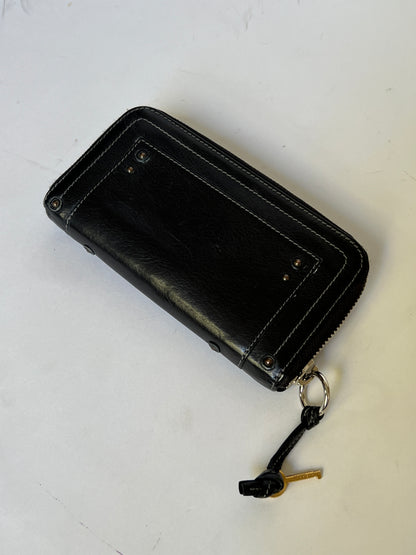Chloé Paddington Black Leather Wallet with Padlock