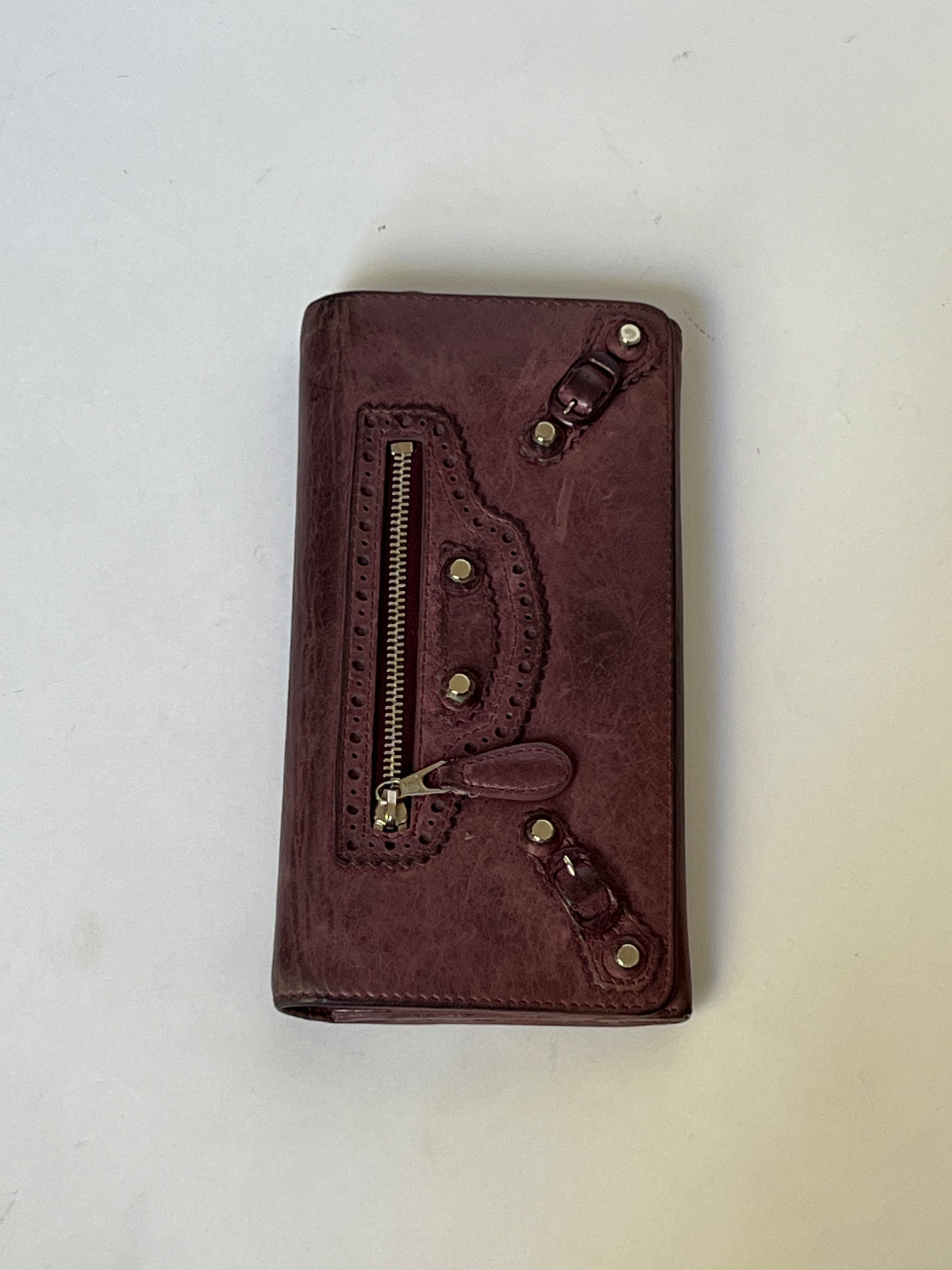 Balenciaga Classic City Leather Wallet – Aubergine