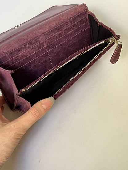 Balenciaga Classic City Leather Wallet – Aubergine
