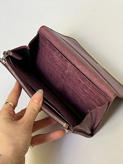Balenciaga Classic City Leather Wallet – Aubergine