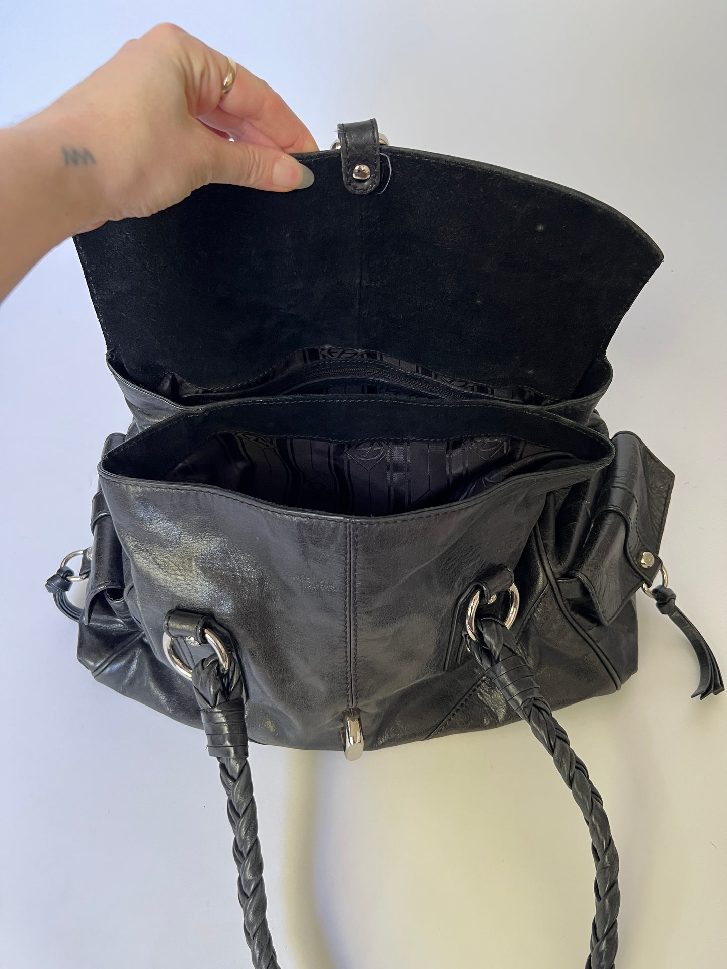 Francesco Biasia Slouchy Leather Shoulder Bag