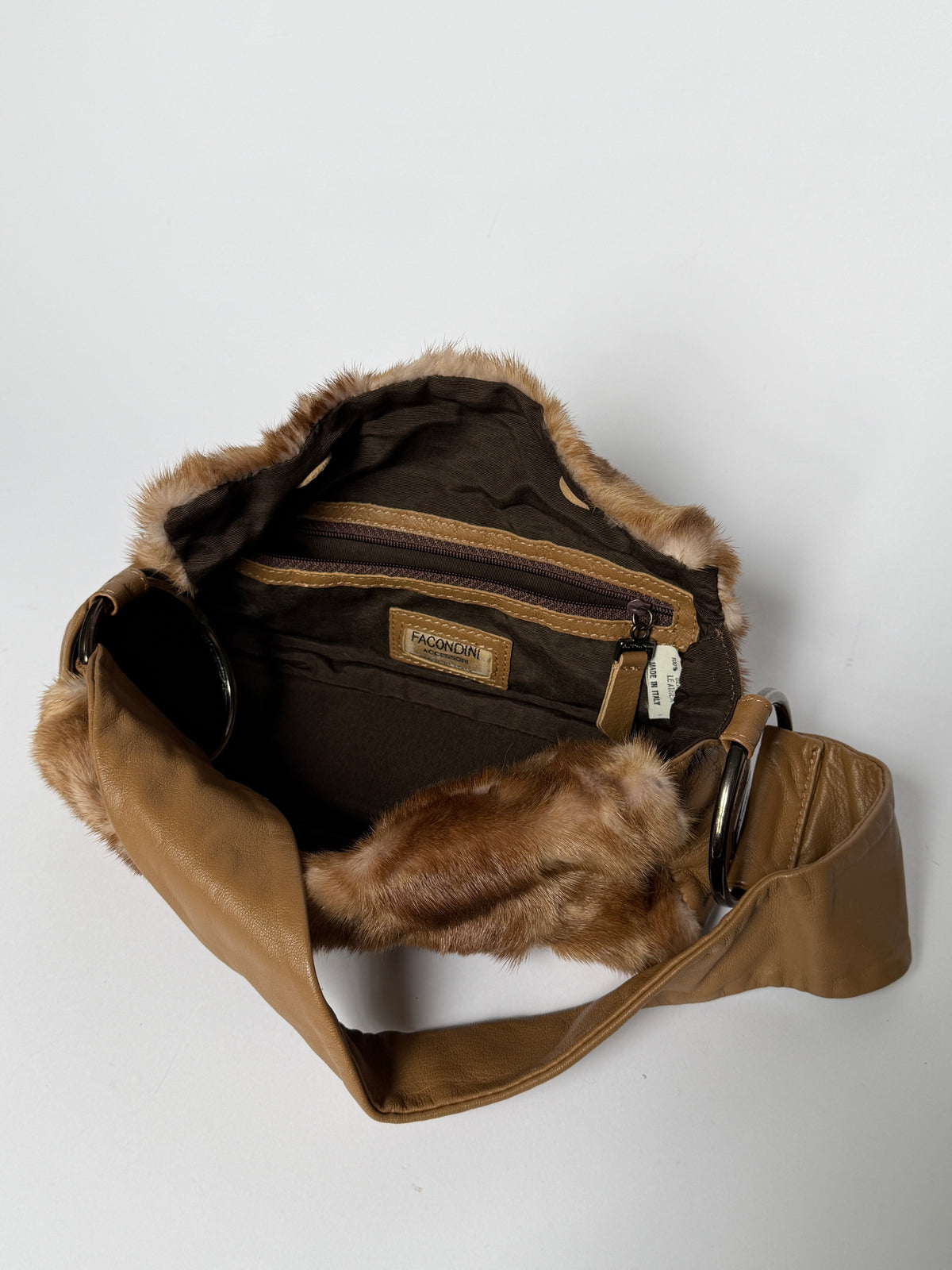 Genuine Fur & Leather Shoulder Bag