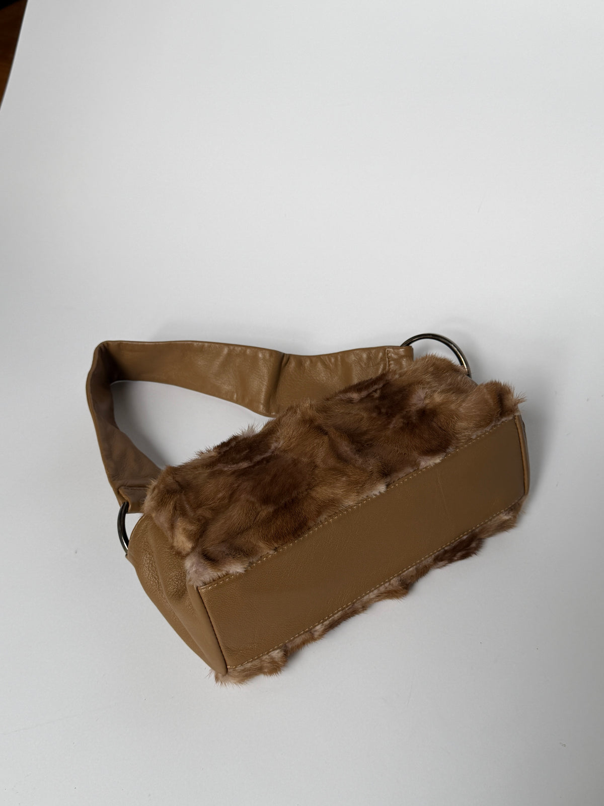 Genuine Fur & Leather Shoulder Bag