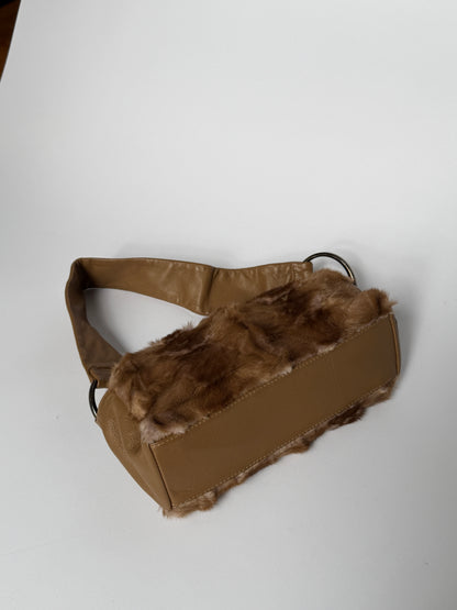Genuine Fur & Leather Shoulder Bag