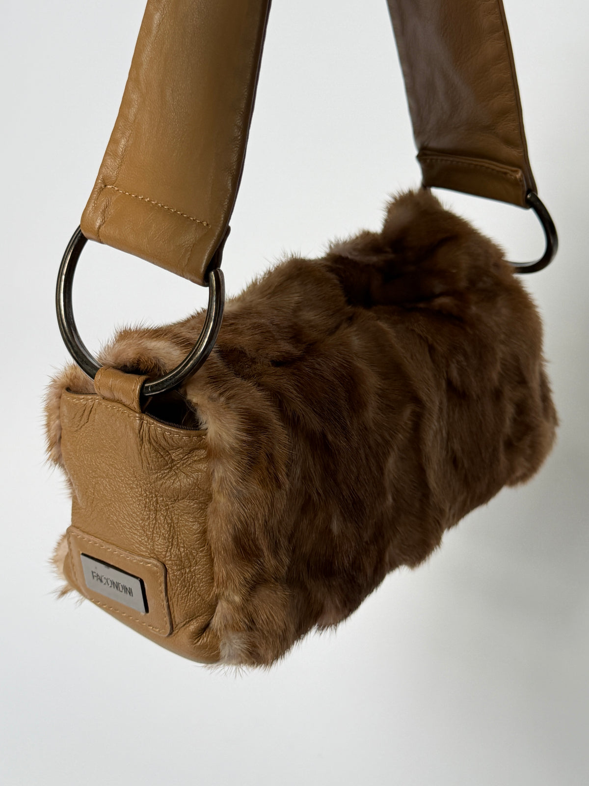 Genuine Fur & Leather Shoulder Bag