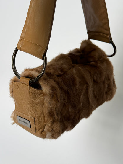 Genuine Fur & Leather Shoulder Bag