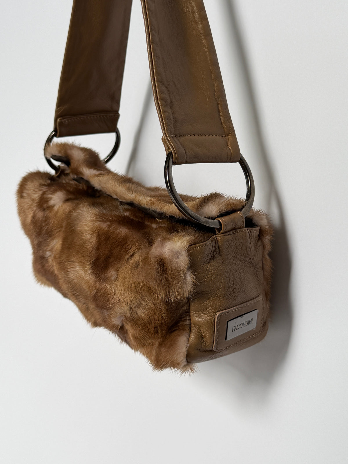 Genuine Fur & Leather Shoulder Bag