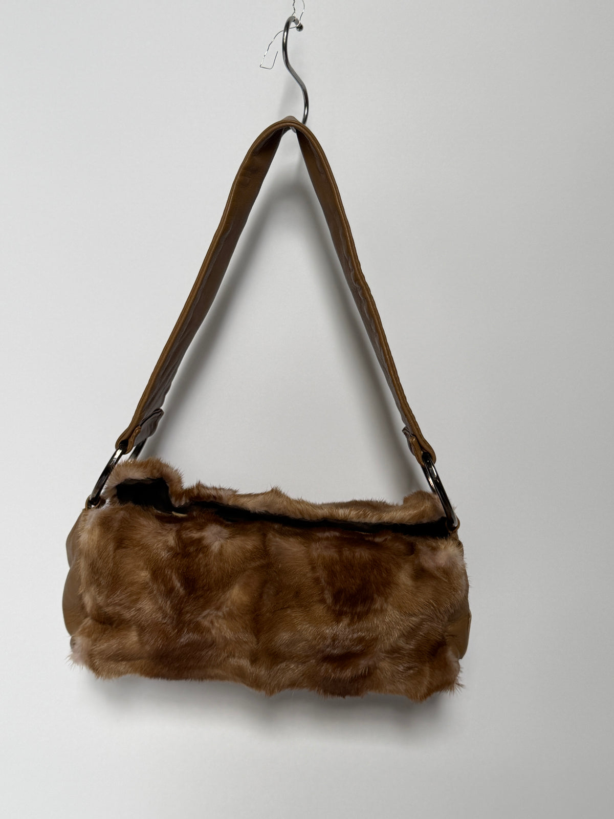 Genuine Fur & Leather Shoulder Bag