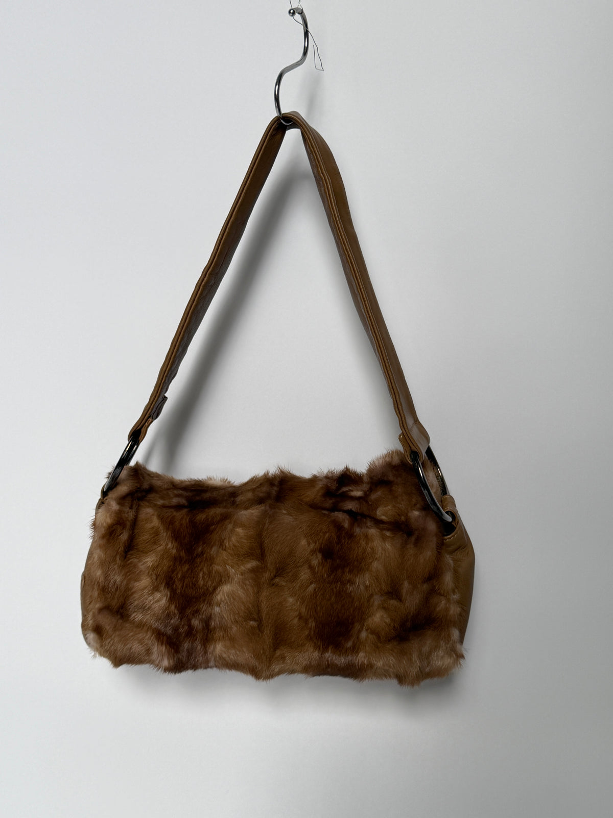 Genuine Fur & Leather Shoulder Bag