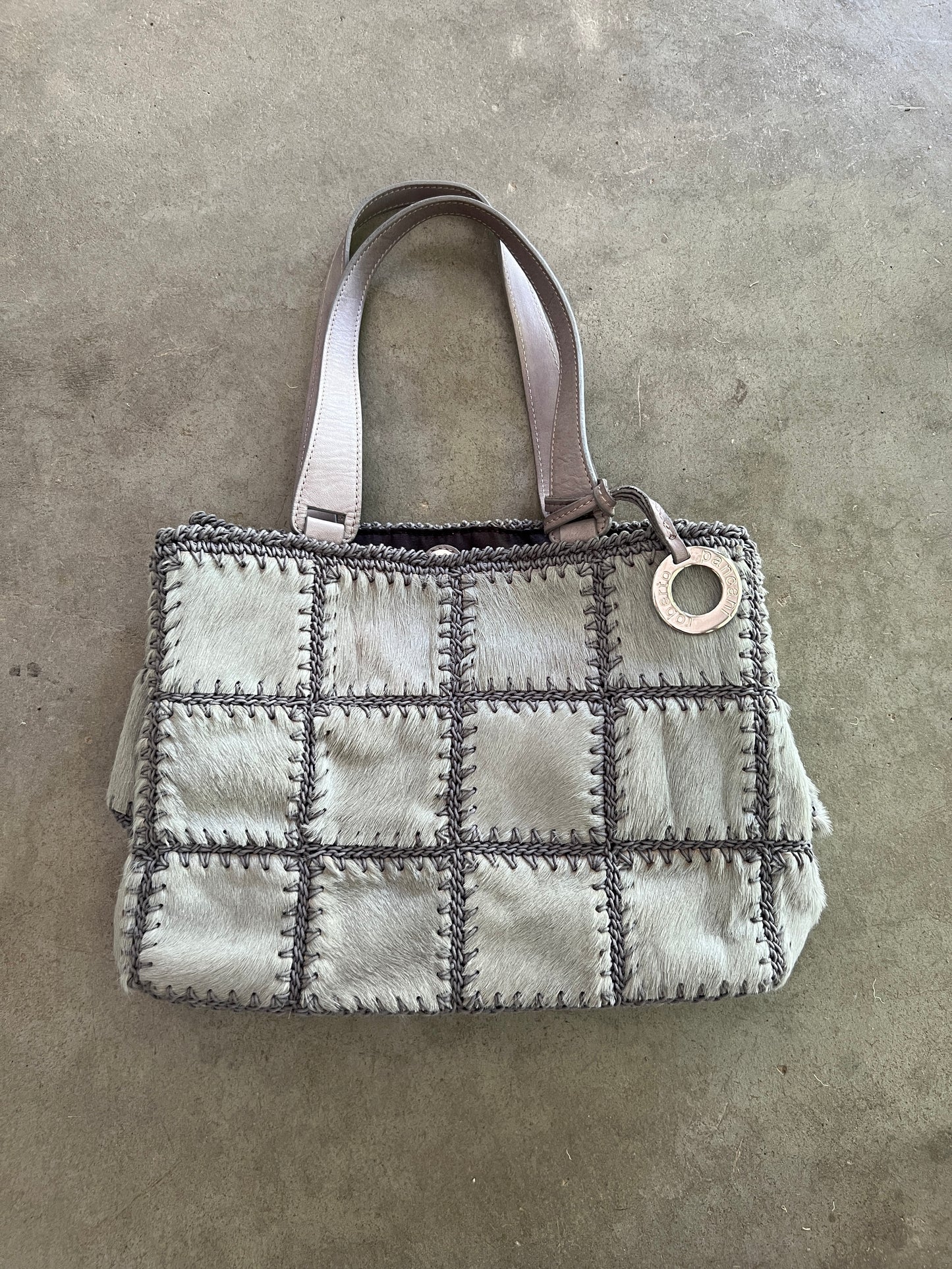 Roberto Pancani Pony Hair Patchwork Tote