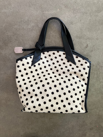 Furla Pony Hair Polka Dot Tote