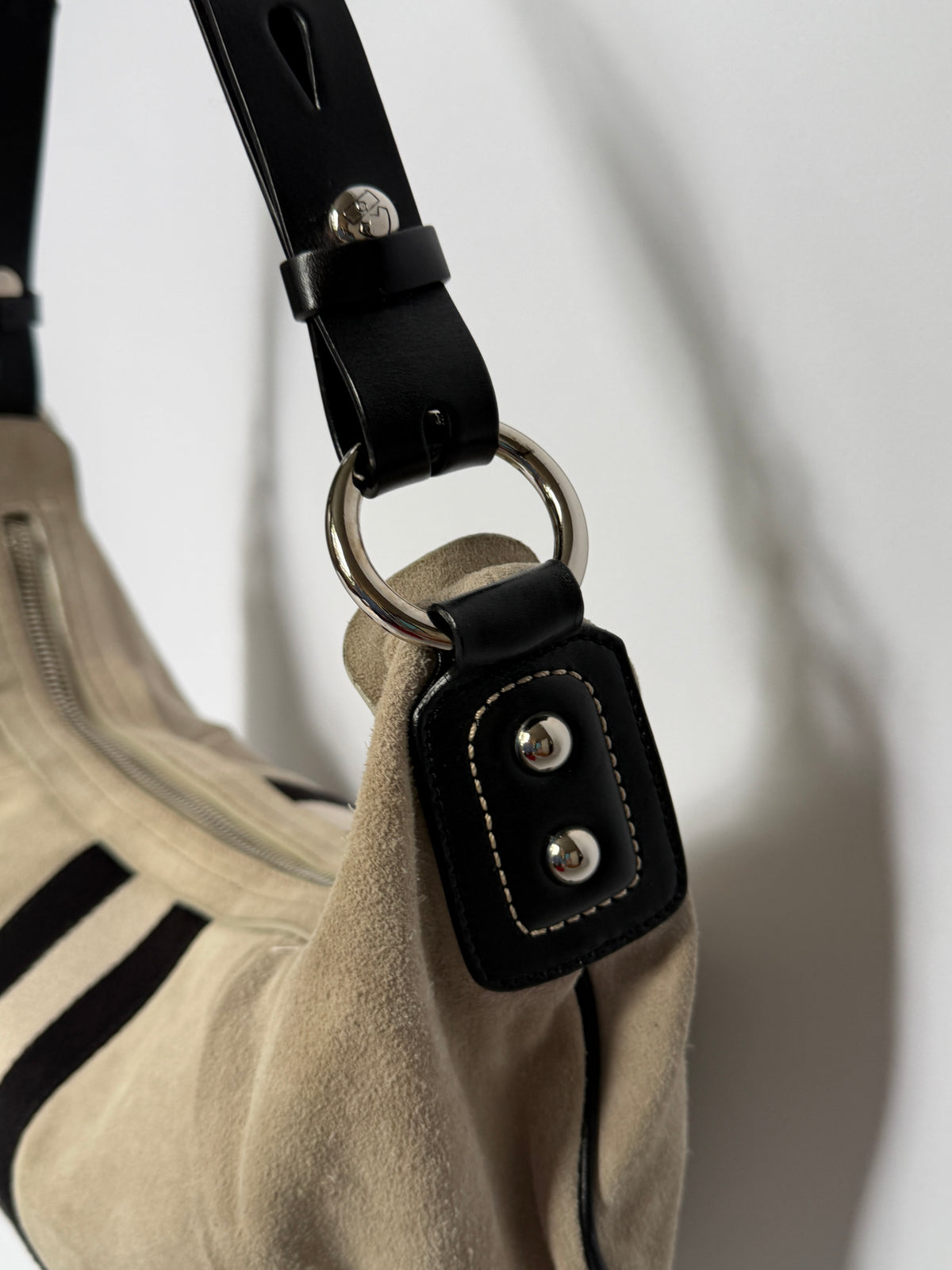 Bally Trainspotting Suede Hobo Bag