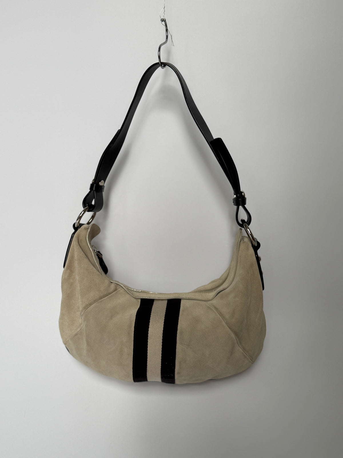 Bally Trainspotting Suede Hobo Bag