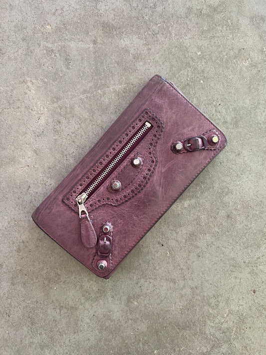 Balenciaga Classic City Leather Wallet – Aubergine