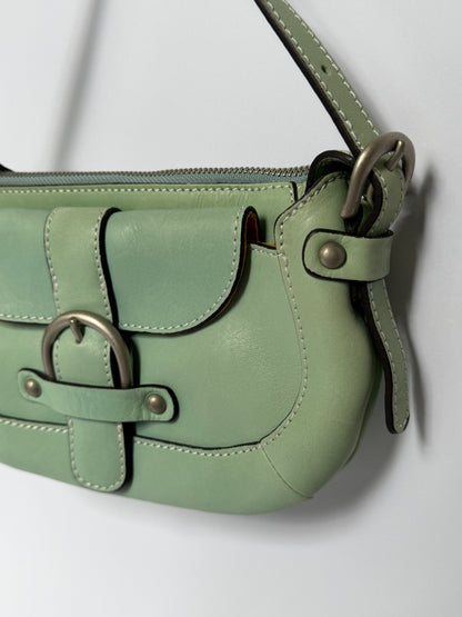 Sazaby Mint Green Leather Shoulder Bag