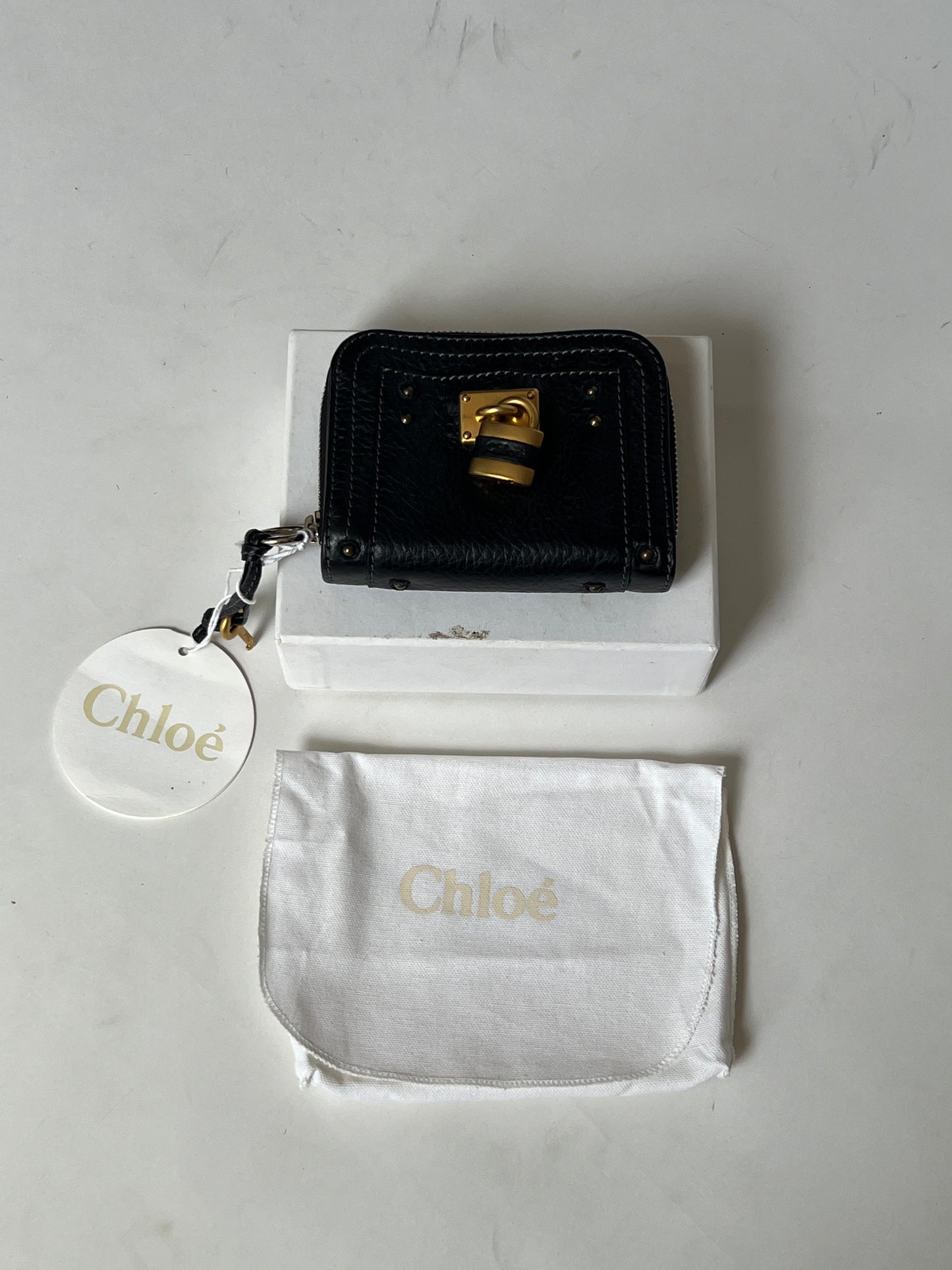 Chloé Paddington Short Zip Wallet — Black
