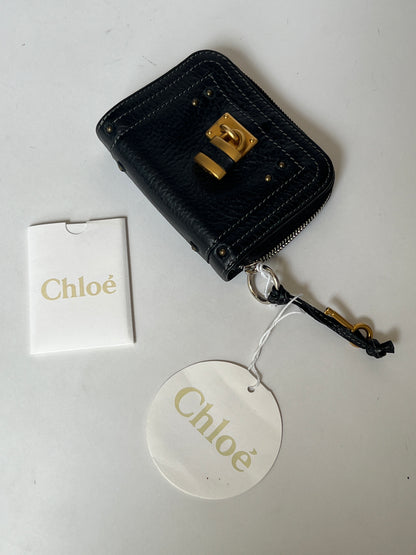 Chloé Paddington Short Zip Wallet — Black