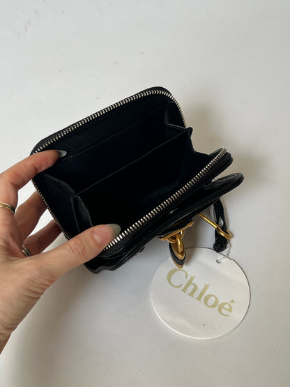 Chloé Paddington Short Zip Wallet — Black